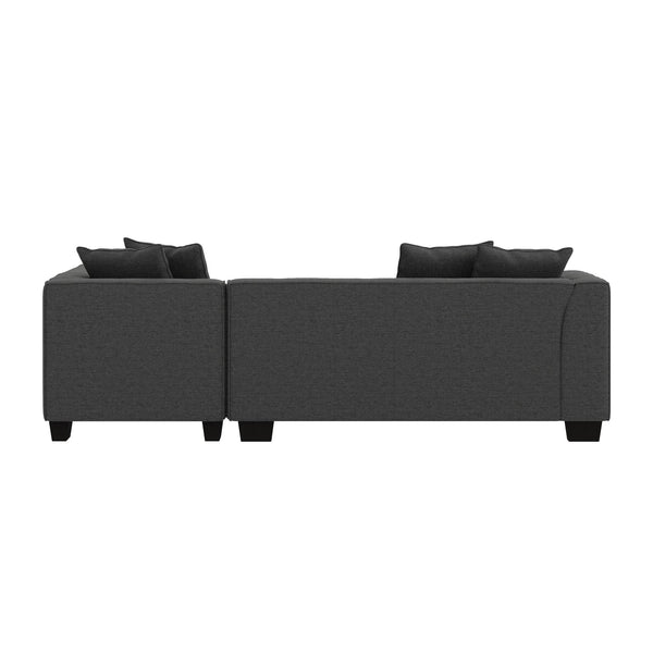 English Elm Marston Corduroy L-shape Sectional Sofa Deep Seating Six Seat Modern Living Room B127S00002