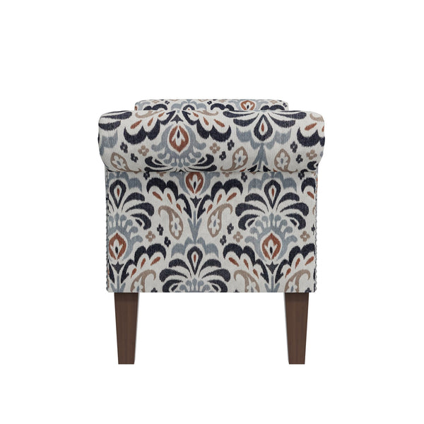 English Elm Conrad Storage Ottoman - Elegant Floral Upholstered Bench With Hidden Storage For Versatile Home Use B127P278180