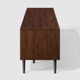 Noah Mid-century Modern 80" TV Stand in Dark Walnut - Sleek Design with Spacious Storage & Style