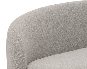 Sunpan Kendra Sofa - Contemporary Curved Design with Warm Undertones for a Bold, Stylish Living Space Altro Cappuccino