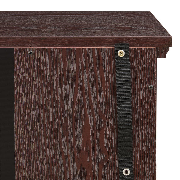 English Elm 70" Modern TV Stand with 23" Electric Fireplace, Faux Stone Mantel, Ample Storage & Cable Management Cherry W2275S00023