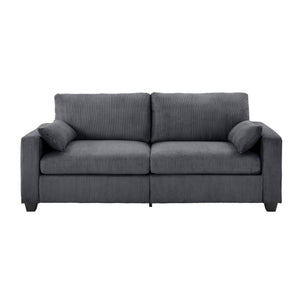 English Elm Modern Fabric Loveseat with Fsc Wood Frame Spring Cushions and Washable Covers W5515P443357