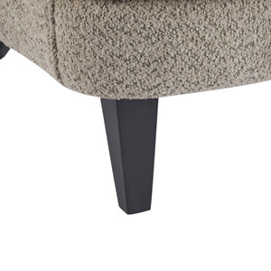 English Elm Christopher Knight Home® - Gerald Boucle Upholstered Club Chair with Tapered Birch Legs, Tonal Piping and Cozy Texture Black,Light Brown 32.25 L x 27.75 W x 20.75 H N776P243710D