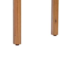 English Elm Rectangular Acacia Wood Outdoor Dining Table Seats 6 with Slatted Top for Patio Light Teak N768P374498L