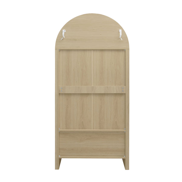 English Elm 70.28" Tall Arched Kitchen Pantry - Modern Farmhouse Cabinet With Adjustable Shelves For Versatile Storage W688P204446