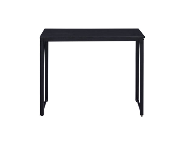 English Elm Zaidin Matte Black Writing Desk with V-shaped Metal Base for Home Office or Dorm B2726P243684