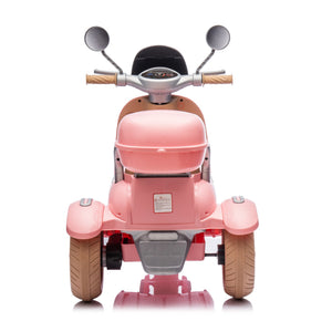 English Elm 12v Dual Motor Two Seater Kids Electric Ride on Motorcycle with Bluetooth Led and Trunk Pink W1578P268012