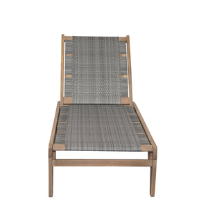 English Elm Christopher Knight Home® - BENFIELD Chaise Lounge Light Brown Acacia Wood Wicker Weather-Resistant Reclining Outdoor Seat 77" N776P294279G