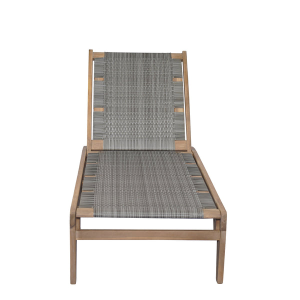 English Elm Christopher Knight Home® - BENFIELD Chaise Lounge Light Brown Acacia Wood Wicker Weather-Resistant Reclining Outdoor Seat 77" N776P294279G