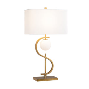 Crestview Collection 32"H Elegant Metal Table Lamp With Stylish Gold Body, Nightlight, And Versatile Lighting Options   Cvaer2146