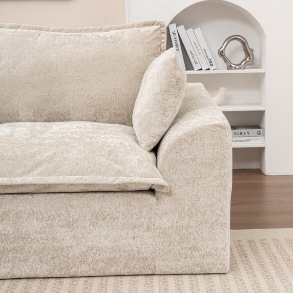 English Elm 103" Cloud Sectional Couch - Reversible L-Shaped Modular Sofa For Stylish Living Room Comfort W1170S00040