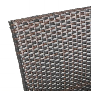 English Elm Christopher Knight Home® - 42135.00BR-1(3pcs) PE Rattan Stackable Dining Chairs Set with Iron Frame, Durable Woven Outdoor Seating Brown N762P421353D