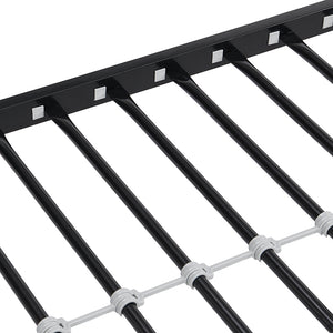 English Elm METAL Twin-Over-Twin Bunk Bed Black - Space-Saving Modern Metal Frame, Durable Quiet Steel Support W2297P397424