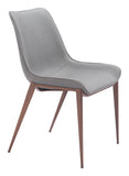 Magnus Dining Chair - Set of 2 Slate Gray & Walnut 109934 Zuo Modern