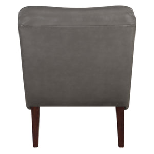 OSP Home Furnishings Hawkins Lounger with Ottoman Pewter