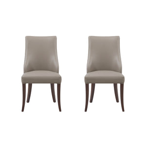 English Elm Connie Wood Vegan Leather And Velvet Dining Chairs – Set Of 2, Stylish Comfort For Any Space! B365P397843