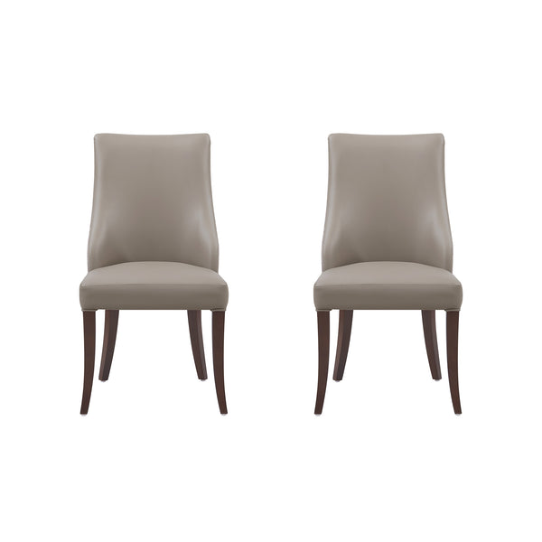 English Elm Connie Wood Vegan Leather And Velvet Dining Chairs – Set Of 2, Stylish Comfort For Any Space! B365P397843