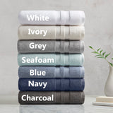 Beautyrest Plume Transitional 100% Cotton Feather Touch Antimicrobial Towel 6 Piece Set BR73-4070 Navy