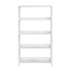 English Elm Modern Four Shelf Wooden Bookcase Vertical Storage Unit for Bedroom or Office White B011P460156