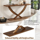 Christopher Knight Home® - Noble House - - Mirod 57'' Modern Rustic Console Table With Cross-Leg Design,Sturdy Construction And Ample Surface Space,Perfect For Living Room Or Bedroom