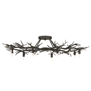 Rainforest Bronze Semi-Flush Mount Light Fixture - Nature-Inspired Design for Modern Spaces