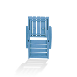 English Elm Shoreline Recycled Hdpe Folding Adirondack Chair Fully Assembled Modern Patio Seating Blue B2745P409684