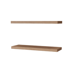 English Elm Iva recessed floating shelf set of 2 in matt grey melamine — 31.5" wide, sleek space-saving display solution Light Oak 31.89 L x 10.63 W x 3.54 H B128P237182