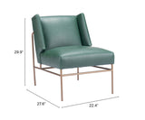 Atlanta Accent Chair Green 109514 Zuo Modern