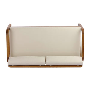 English Elm 2-pieces Outdoor Acacia Wood Loveseat and Coffee Table Set with Water-resistant Cushions N768P382499T