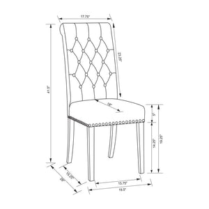 English Elm Set Of 2 Elegant Upholstered Dining Chairs In Beige & Smokey Black – Comfort Meets Style! B016P369245-GIGA