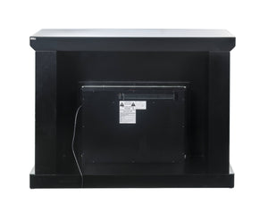 English Elm Laksha Glam Led Electric Fireplace with Mirrored Frame and Faux Stone Surround B2726P446682