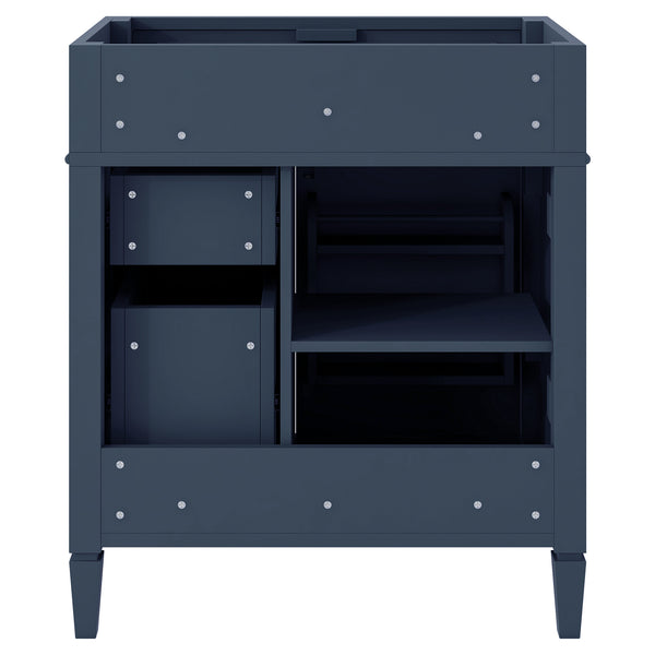 English Elm 30'' Modern Bathroom Vanity Cabinet – Stylish Storage With 2 Drawers, Tip-Out Drawer & Adjustable Shelf N710P250685C