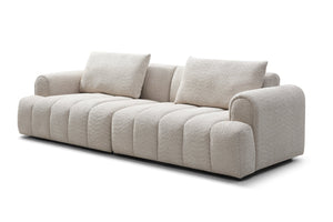 English Elm 2ps, Arc Chenille Sectional Sofa with Tufted Back for Apartments and Living Rooms W2664S00079