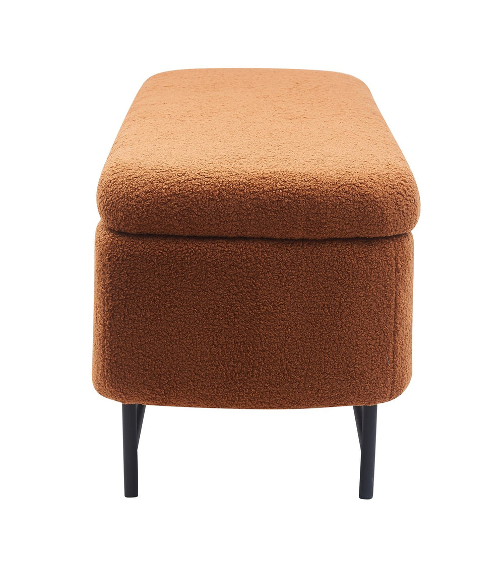 English Elm Bench Upholstered Brown Indoor Accent For Living Room, Bedroom, Entryway - Multi-Functional & Cozy T3903P372084