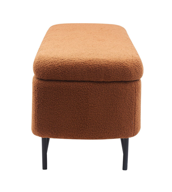 English Elm Bench Upholstered Brown Indoor Accent For Living Room, Bedroom, Entryway - Multi-Functional & Cozy T3903P372084