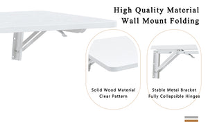 English Elm Laundry Wall-Mounted Folding Table - Space-Saving Workstation For Home, Garage, Office & More! W3226P278936