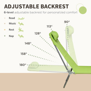 English Elm Outsunny 2 Piece Folding Chaise Lounge Chairs Set, Adjustable Outdoor Pool Loungers With Headrest W2225P174370-GIGA