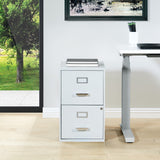 OSP Home Furnishings Metal File Cabinet Grey