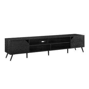 Noah Mid-Century Modern 80" Wood TV Stand - Sleek Storage, Adjustable Shelves & Cord Management