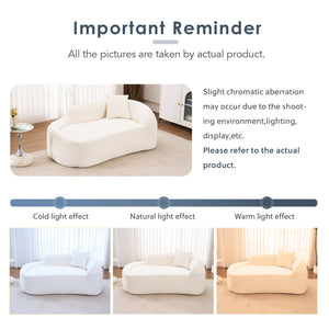 English Elm Ly-048 Sculpted Chenille Chaise Lounge Convertible Sleeper Sofa for Modern Living Spaces Milk White W2231P401698
