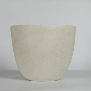 English Elm Round Handcrafted Concrete Planter Set Textured Matte Finish Patio Entryway Garden W347P449342