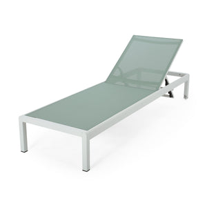 English Elm Christopher Knight Home® - Cape Coral Chaise Lounge - Adjustable Outdoor Lounger With Rust-Resistant Frame & Easy Mobility 57592.00GRNMP2