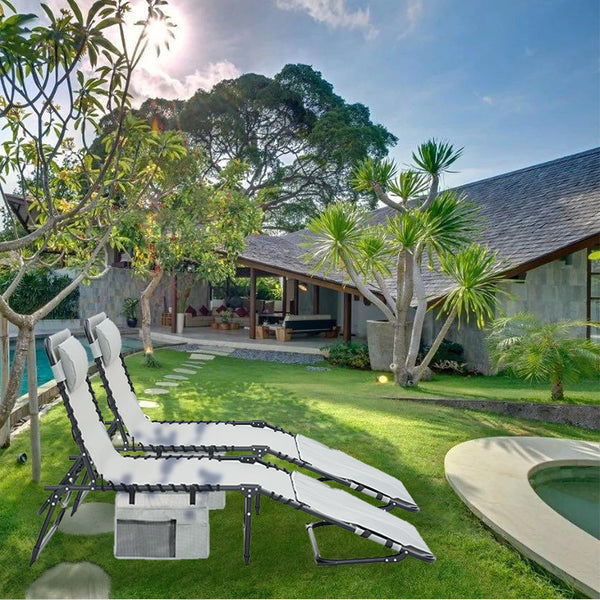 English Elm Face Down Tanning Chaise with Prone Cutouts Foldable Teslin Outdoor Recliner 2 Pack W3162P449077