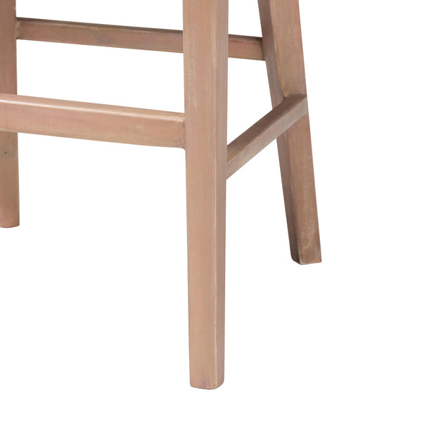 English Elm Modern Seagrass Woven Acacia Wood Counter Stool with Padded Seat for Kitchen Islands B2750P467720