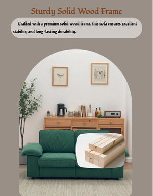 English Elm Fx-P20M-2S-Gr Green Velvet 2-Seater Loveseat With Hidden Storage - Stylish Sofa For Small Spaces W576S00230