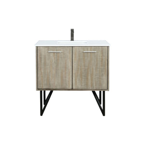 English Elm Rustic Acacia Bath Vanity With Cultured Marble Top & Gun Metal Faucet - Stylish Storage Solution! B2731P259681-GIGA
