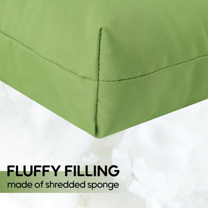 English Elm 2 Pcs Set High Back Patio Chair Cushions Tufted Outdoor Reversible 44x22x4 Waterproof Comfort Green W419P287333