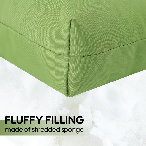 English Elm 2 Pcs Set High Back Patio Chair Cushions Tufted Outdoor Reversible 44x22x4 Waterproof Comfort Green W419P287333