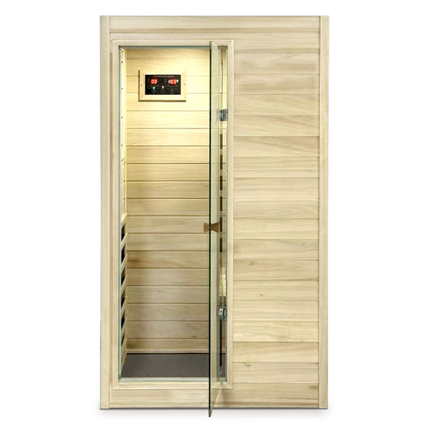 English Elm Xy-909mb-l--a European Aspen Infrared Sauna Cabin with Bluetooth and Digital Controls W5628P491821