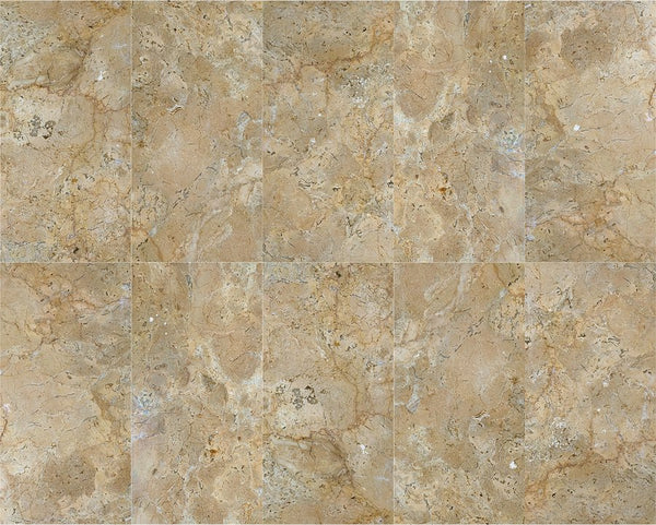 English Elm 12*24 Polished Gold Beige Yellow Marble Tiles - Elegant Natural Stone For Floors & Walls, 4 Pcs W1696104351